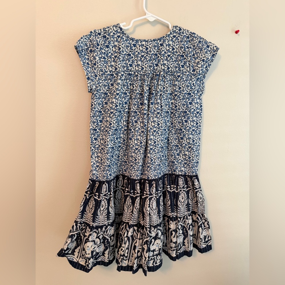 Pink Chicken Blue Floral Dress - Picture 2 of 4
